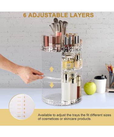 ZQQZAN 360 Rotating Makeup Organizer for Vanity with 6 Adjustable Layers - Buy Online on GoSupps.com