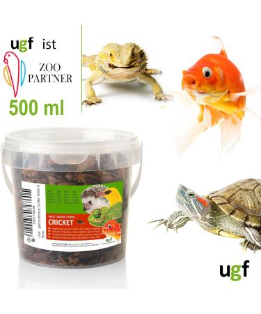UGF Dried Grille 500ml Bucket - Ideal Grilling Insects & Year-Round Bird Turtle Hedgehog Lizard & Fish Feed | International Shipping Available - Buy Online on GoSupps.com