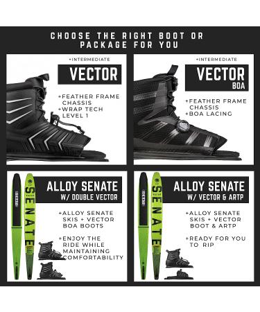 Radar Vector Waterski Boot | Front Feather Frame | Standard Fit - Buy Online on GoSupps.com