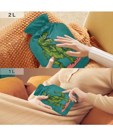 Dinosaur Surfer Hot Water Bottle | Pain Relief & Heating Pad | 1L - Ideal for Headaches & Cramps - Shop Internationally - Buy Online on GoSupps.com