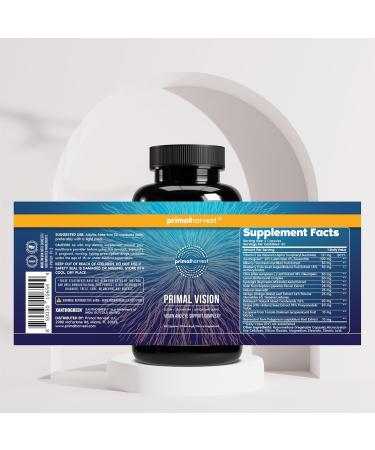 Primal Harvest Primal Vision with Lutein Zeaxanthin Vitamin A and Zinc for Eye Health Blue Light Support and Visual Clarity 2 Pack 60 Count (Pack of 1) - Buy Online on GoSupps.com