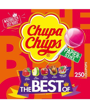 Buy Chupa Chups Best of Lutscher Bags - 250 Lollipops in 6 Delicious Flavors | International Shipping Available - Buy Online on GoSupps.com