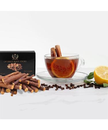 LICOFUL Licorice Root Sticks - 100% Pure and Natural Flavor - 18-25 Sticks, 3.5-5 Inches Long - 3.52 Ounce Pack - Chew Licorice Root - Buy Online on GoSupps.com