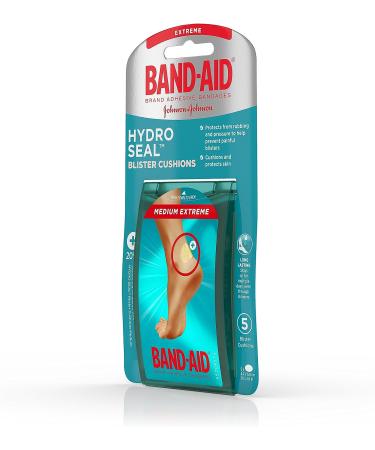 Band-Aid Hydro Seal Blister Cushion Bandages Medium, 5 ct - Waterproof Adhesive Pads - Buy Online on GoSupps.com