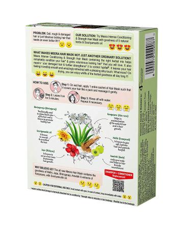 Meera Hair Mask with Aloe Vera Fenugreek & Bringaraj - Intense Conditioning & Strength 120g | International Shipping - Buy Online on GoSupps.com