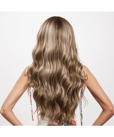 HAIRCUBE Curly Wigs for Women Synthetic Hair Wig with Fringe for Daily Use or Cosplay (Brown M)