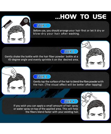 Hair Fibers for Thinning Hair - Black | Fast & Undetectable Formula for Men & Women | Conceal Hair Loss & Achieve Thicker Hair in 15 Seconds - Buy Online on GoSupps.com