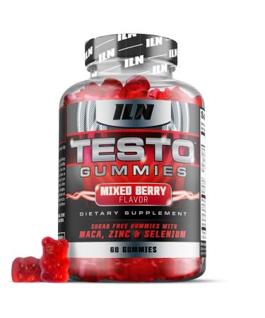 Iron Labs Nutrition Testo Gummies for Men (60 Gummies) - High Strength Booster for Men - Mixed Berry Flavor - Features Maca Ginseng Zinc and Selenium - Sugar Free & Vegan Suitable