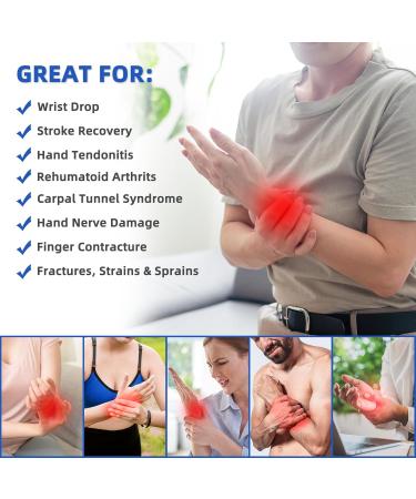 TYYIHUA Resting Hand Splint | Stroke Recovery Hand Brace with Finger Support for Carpal Tunnel Arthritis & Metacarpal Breaks - Left Hand Therapy Equipment - Buy Online on GoSupps.com