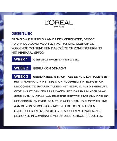 L'Oreal LOr al Paris Revitalift Laser X3 Pure Retinol Night Serum Antiwrinkle Powerful night serum for the visible reduction of wrinkles Refines skin texture and makes the skin radiant 30ml - Buy Online on GoSupps.com