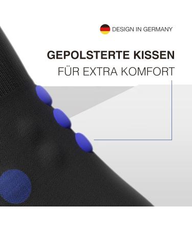 Diasports Runstars Compression Socks for Sports & Running | Premium Black/Blue Compression Socks for Marathon & Triathlon - Unisex L - Buy Online on GoSupps.com