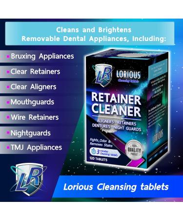 Buy Retainer Cleaner Tablets (120-Pack) - Ultimate Cleaner for Dentures Aligners & Mouth Guards - 4 Months Supply - Fast International Shipping - Buy Online on GoSupps.com