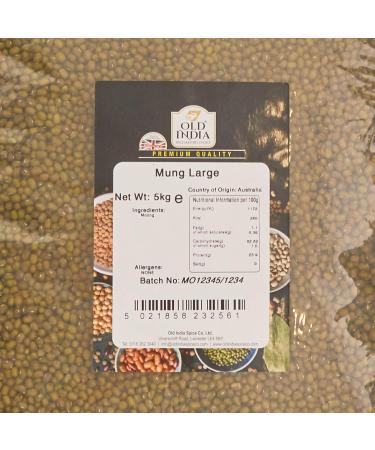 Old India Mung Large 5kg - Premium Quality Mung Beans for Cooking and Snacking - Buy Online on GoSupps.com