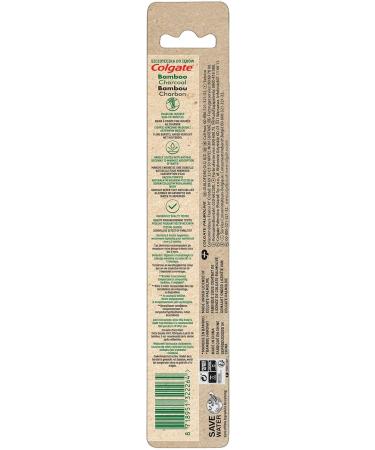 Colgate Bamboo Toothbrush with Charcoal - Eco-Friendly Medium Brush for Healthy Oral Care - Buy Online on GoSupps.com
