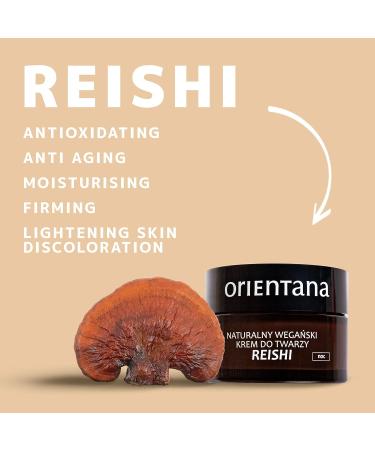 Orientana Night Face Cream with Reishi | 98.5% Natural Vegan Anti-Aging Cream for Women | Moisturizing Organic Facial Care for Ripe Skin - 50ml - Buy Online on GoSupps.com