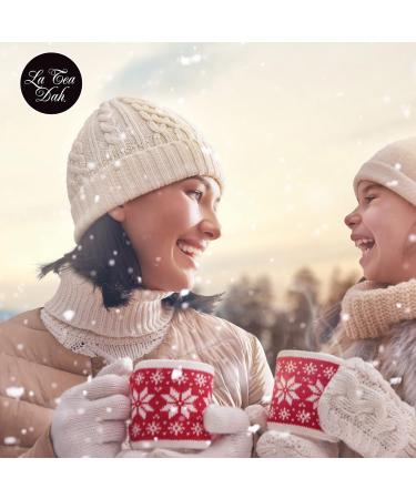 Poinsettia Christmas Tea Gift Basket by La Tea Dah | Gourmet Tea Sets for Tea Lovers | Black & Herbal Variety Pack | Premium Pyramid Sachets - Buy Online on GoSupps.com