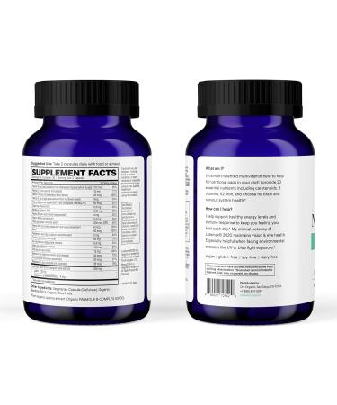 Ora Organic Plant Based Multivitamin | Bluelight Protection | 60 Vegan Capsules - Buy Online on GoSupps.com