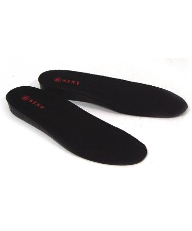 SINY  1-Layer (2cm) Height Increase Taller Insole Shoes Pad Cushion for Men Foot Care Black Heels