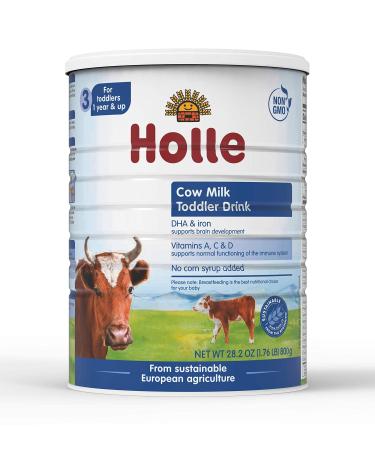 Holle Non-GMO - European Whole Milk Toddler Drink - with DHA for Healthy Brain Development - 1 Year & Up