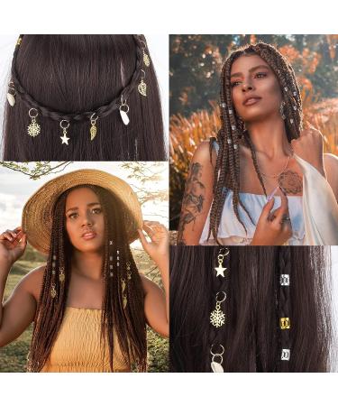 241PCS Hair Jewelry Set for Women - Gold & Silver Braids Rings, Cuffs, & Clips - Dreadlock Accessories & Decorations - Buy Online on GoSupps.com