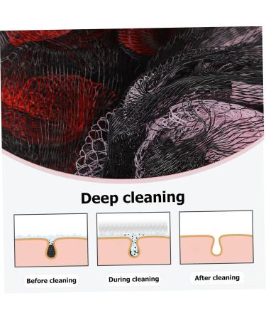 Beaupretty Bathing Skin Scrubber 4pcs - Foaming Net Loofah for Kids & Adults | Hair Ties Included - Premium Bath Essentials - Buy Online on GoSupps.com