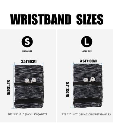 Wrist Pouch  Pocket Wallet with Zippered for Running  Walking  Hiking  Yoga and More BLACK  L - Buy Online on GoSupps.com