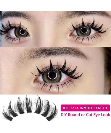 Fluffy Mink Manga Wet Look Eyelash Extension Kit - 98 Cluster Lashes | 8-16MM - Buy Online on GoSupps.com