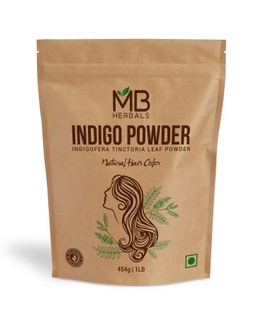 MB Herbals Pure Indigo Powder 1 LB | 454g | 16oz | 100% Pure Indigofera tinctoria Leaf Powder | Blue-Black Hair or Full Refund | Please Check all Images