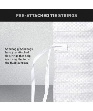 Sandbaggy Sandbags 14 x 26 White | Military Grade | Pack of 10 Bags | Flood Protection for Homes & Businesses - Buy Online on GoSupps.com