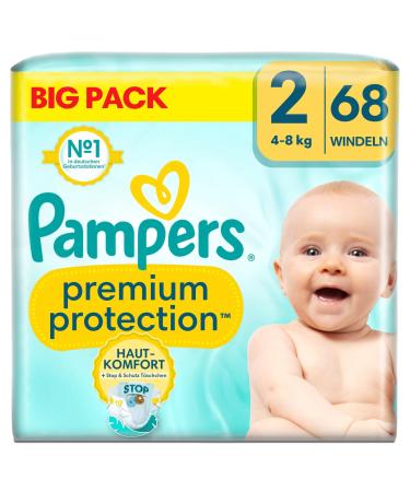 Pampers Premium Protection New Baby Gr.2 Mini 4-8kg Big Pack NEW - Size 2 (68 pieces)
