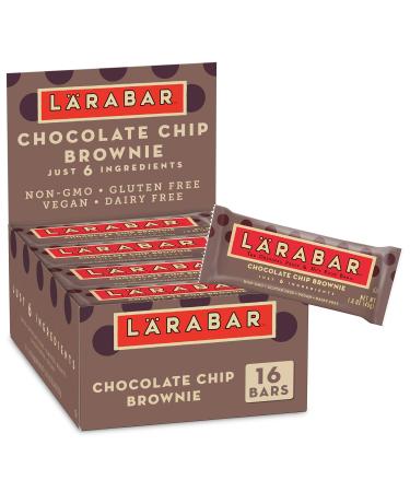 Larabar Chocolate Chip Brownie Gluten Free Vegan Fruit & Nut Bar 1.6 oz Bars 16 Ct