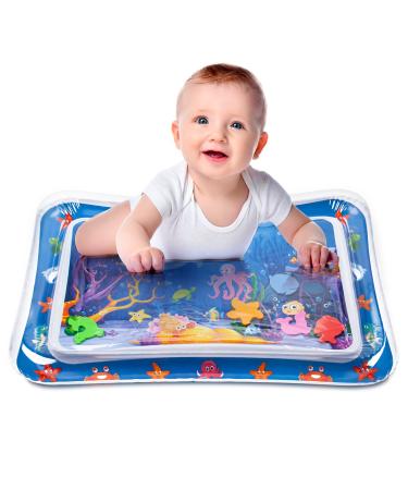 Yeeeasy Tummy Time Water Mat Water Play Mat for Babies Inflatable Tummy Time Water Play Mat for Infants and Toddlers 3 to 12 Months Promote Development Toys Cute Baby Gifts
