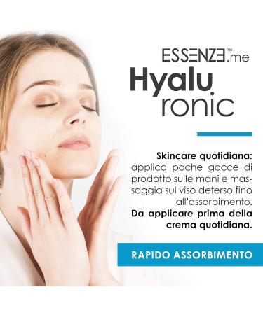 Pure Hyaluronic Acid Face Serum Anti-Wrinkle Plumping Effect with Niacinamide + Provitamin B5 Concentrated Moisturizing Formula Also for Eye Contour | Hyaluronic Essences 30 ml - Buy Online on GoSupps.com