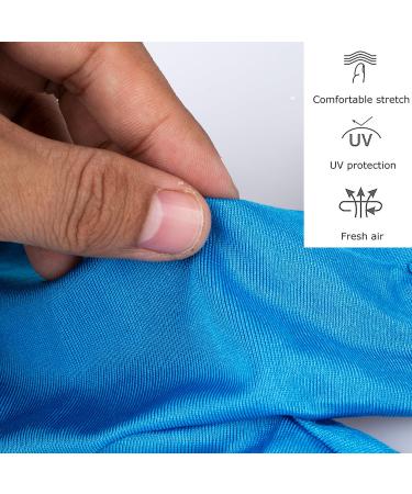 Aruicheng UV Gloves Nails Manicure UV Shield Glove Women's Fingerless Gloves Professional Nail Gloves Protection Hands from UV Light (Blue) - Buy Online on GoSupps.com