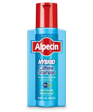Alpecin Hybrid Caffeine Shampoo for Men with Dry, Itchy, Sensitive Scalps Moisturizes Thinning Hair Natural Hair Growth, 8.45 fl. oz. 8.45 Fl Oz (Pack of 1)