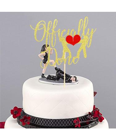 Arthsdite 1Pc Officially Done Cake Topper Divorce Cake Decoration Single Divorce Freedom Cake Topper for Broken Up Free at Last Bye Felicia Newly Unwed Party Decoration - Gold Glitter - Buy Online on GoSupps.com
