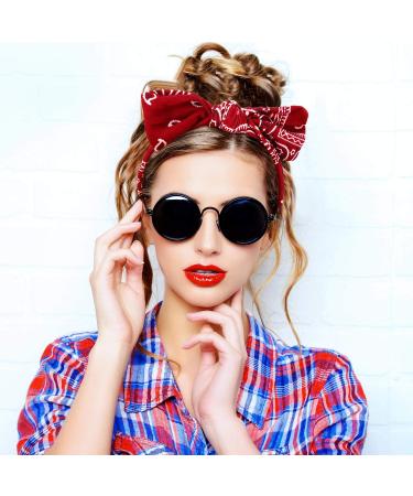 6-Pack Boho Paisley Headbands for Women | Bow Knot Elastic Hairbands in 6 Colors - Buy Online on GoSupps.com