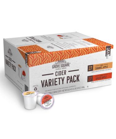 Grove Square Cider Pods, Variety Pack, Single Serve (Pack of 54) (Packaging May Vary)