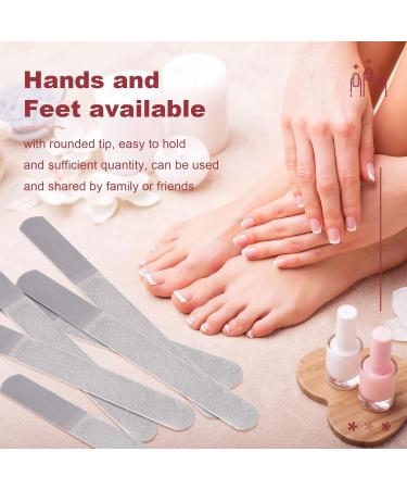 iFutniew 6 Pieces Stainless Steel Nail File Double-Sided Diamond Nail File Metal Nail File Manicure File for Family and Travel - Buy Online on GoSupps.com