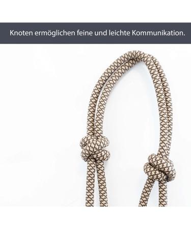 Knothalter for Floor Work - Optimal COB Halter for Training & Loading | Thoroughbred (Brown-Beige) - Buy Online on GoSupps.com