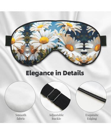 Summer Floral Daisies Unisex Sleep Eye Mask | Soft Comfort Eye Shade for Travel Yoga & Shift Work - Buy Online on GoSupps.com