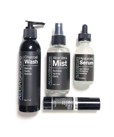 ALOA Detoxifying Activated Charcoal Face Wash with Vitamin C & Green Tea - Acne Fighting Cleanser - Buy Online on GoSupps.com