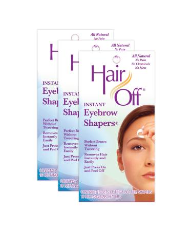 HairOff Instant Eyebrow Shapers 18 Each (Pack of 3) 18 Count (Pack of 3)