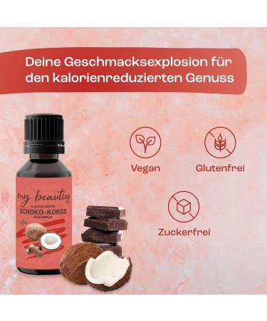 Flavour Drops 30ml - Sugar-Free Chocolate & Coconut Aroma for Food | My Beauties - Low-Calorie Sweetener - Buy Online on GoSupps.com