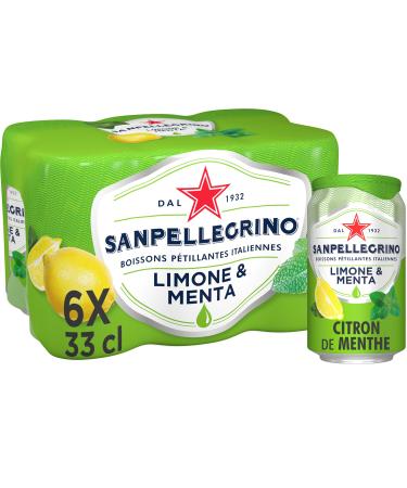 San Pellegrino Flavored Limone/Menta Mineral Water 6 x 33 cl