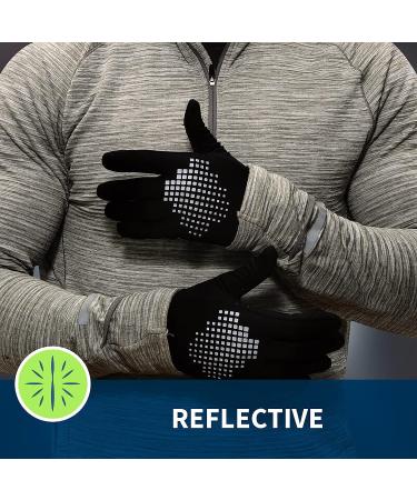 TrailHeads Lightweight Running Gloves with Touchscreen Fingers - Black/Reflective (Small) - Buy Online on GoSupps.com