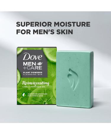 Dove Men+Care Natural Essential Oil Bar Soap 4 Count - Reinvigorating Lime + Avocado Oil | Hydrating 4-in-1 Soap for Men's Body, Hair, Face, and Shave 5oz - Buy Online on GoSupps.com