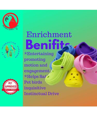 Colorful Mini Sandals for Parrots - Chewable and Versatile (Set of 4) - Buy Online on GoSupps.com