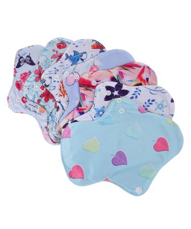 Lurrose 7pcs Women Panties Womens Pads Reusable Pads Menstrual Reusable Panty Liners for Women Washable Pads Menstrual Cloth Pad Storage Bag Menstrual Pad Bamboo Charcoal Women's Fabric