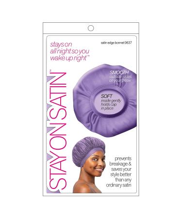 Stay On Satin Black Edge Bonnet - Keep Hair Protected and Healthy - Buy Online on GoSupps.com
